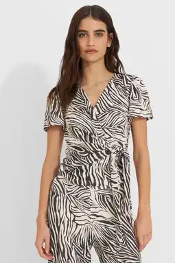 Wehkamp Ruby crinkle top met zebra print aanbieding