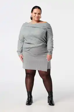 Wehkamp MS Mode off shoulder trui grijs aanbieding