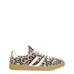 Wehkamp PS Poelman Polaro suède sneakers met panterprint beige aanbieding