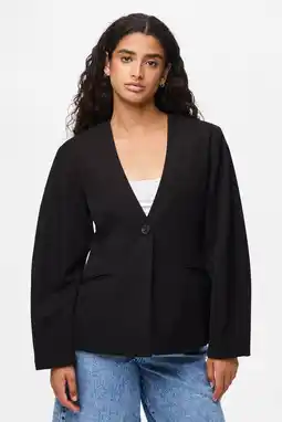 Wehkamp PIECES getailleerde blazer zwart aanbieding