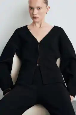 Wehkamp Mango gebreid vest zwart aanbieding