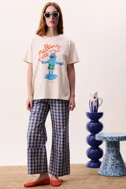 Wehkamp FRNCH T-shirt ecru aanbieding
