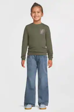 Wehkamp Orange Stars longsleeve met printopdruk khaki aanbieding