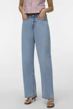 Wehkamp VERO MODA VMESTELLE highwaist barrel jeans light blue denim aanbieding