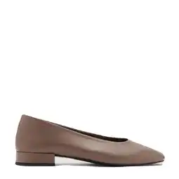 Wehkamp Mango leren ballerina's lichtbruin aanbieding