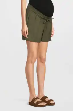 Wehkamp VERO MODA MATERNITY regular waist zwangerschaps casual short groen aanbieding