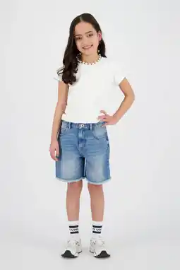 Wehkamp Vingino relaxed denim short medium blue denim aanbieding