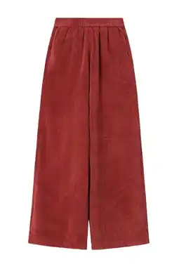 Wehkamp Sissy-Boy corduroy wide leg highwaist broek donkerrood aanbieding