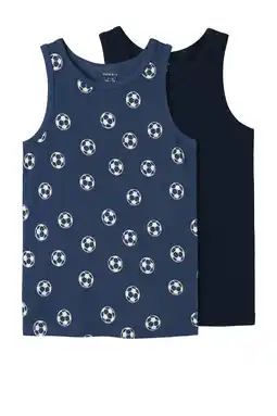 Wehkamp NAME IT KIDS hemd - donkerblauw/zwart (set van 2) aanbieding