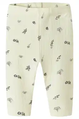 Wehkamp NAME IT BABY regular gebloemde legging ecru aanbieding