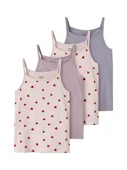 Wehkamp NAME IT KIDS hemd NKFSTRAP - roze/lila/paars (set van 4) aanbieding