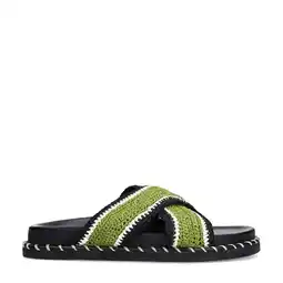 Wehkamp Sacha slippers groen aanbieding