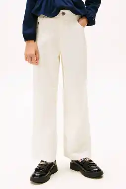 Wehkamp Tommy Hilfiger corduroy casual broek ecru aanbieding