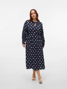 Wehkamp VERO MODA CURVE blousejurk donkerblauw aanbieding