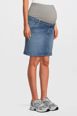 Wehkamp LOVE2WAIT zwangerschaps spijkerrok medium blue denim aanbieding