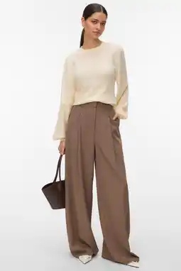 Wehkamp VERO MODA trui beige gebreid aanbieding