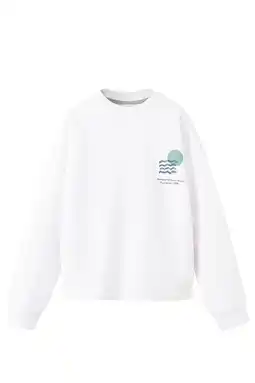Wehkamp Mango Kids sweater met backprint wit aanbieding
