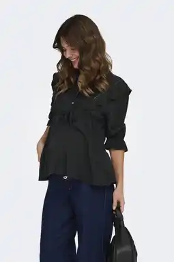 Wehkamp ONLY MATERNITY zwangerschaps blousetop zwart aanbieding