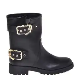 Wehkamp Love Moschino Daily Biker leren bikerboots zwart aanbieding