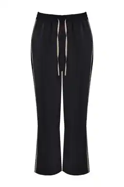 Wehkamp Mat Fashion flared regularwaist broek zwart aanbieding