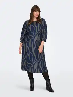 Wehkamp ONLY CARMAKOMA A-lijn jurk donkerblauw aanbieding