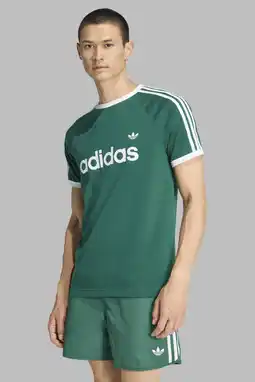 Wehkamp adidas Originals T-shirt groen/wit aanbieding