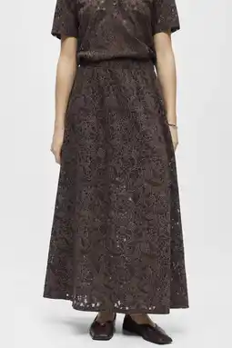 Wehkamp OBJECT maxi rok donkerbruin aanbieding