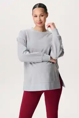 Wehkamp Noppies maternity zwangerschaps sweater met backprint grijs aanbieding