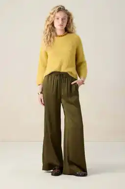 Wehkamp Sissy-Boy wide leg highwaist broek donkergroen aanbieding