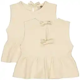 Wehkamp LEVV Little mouwloze top beige aanbieding