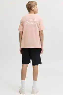 Wehkamp JACK & JONES JUNIOR T-shirt met backprint zalmroze aanbieding