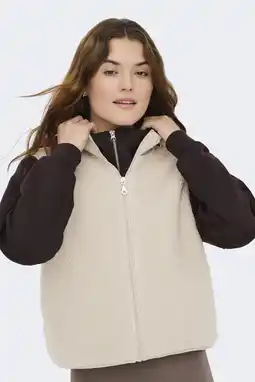 Wehkamp ONLY PLAY sportvest ONPCAVY beige aanbieding