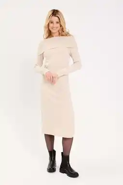 Wehkamp Cache Cache off shoulder jurk zand aanbieding