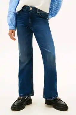 Wehkamp Tommy Hilfiger flared jeans dark blue denim aanbieding