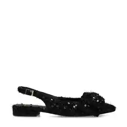 Wehkamp Manfield slingback loafers met pailletten zwart aanbieding