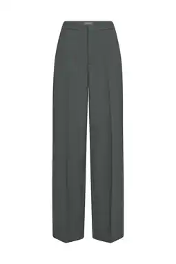 Wehkamp Mos Mosh straight highwaist pantalon grijsgroen aanbieding