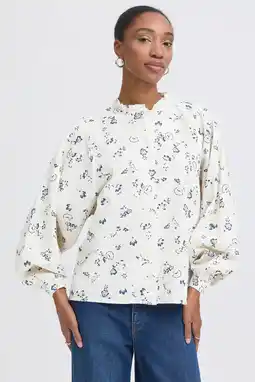 Wehkamp ICHI blouse blauw aanbieding