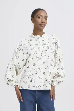 Wehkamp ICHI blouse blauw aanbieding