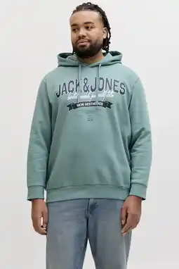 Wehkamp JACK & JONES PLUS SIZE hoodie Plus Size turquoise aanbieding