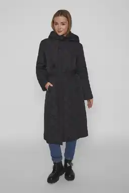 Wehkamp VILA gewatteerde jas quilted zwart aanbieding