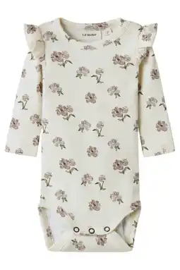 Wehkamp LIL' ATELIER BABY romper Offwhite/roze offwhite/roze aanbieding