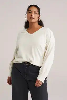 Wehkamp WE Fashion Curve pullover ecru aanbieding