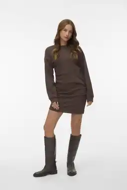 Wehkamp VERO MODA sweatjurk donkerbruin aanbieding