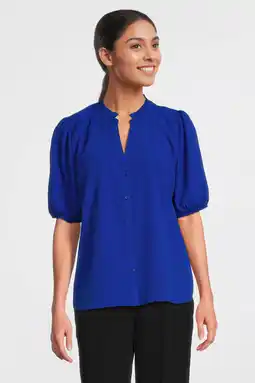 Wehkamp Imagine top met textuur blauw aanbieding