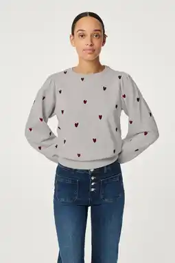 Wehkamp Fabienne Chapot sweater grijs melange aanbieding
