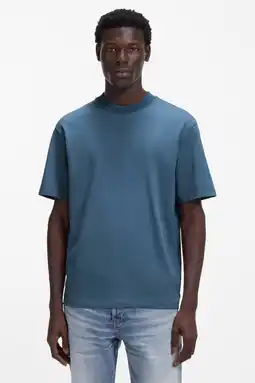 Wehkamp HUGO regular T-shirt blauw aanbieding