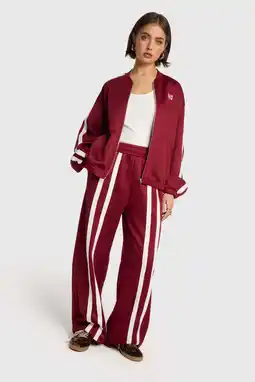Wehkamp Alix the Label highwaist broek donkerrood aanbieding