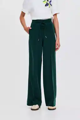 Wehkamp CKS wide leg highwaist broek groen aanbieding