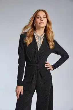 Wehkamp Freebird jumpsuit zwart met glitter aanbieding