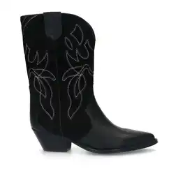 Wehkamp Sacha leren cowboylaarzen zwart aanbieding